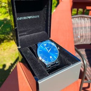 Emporio Armani Blue face watch